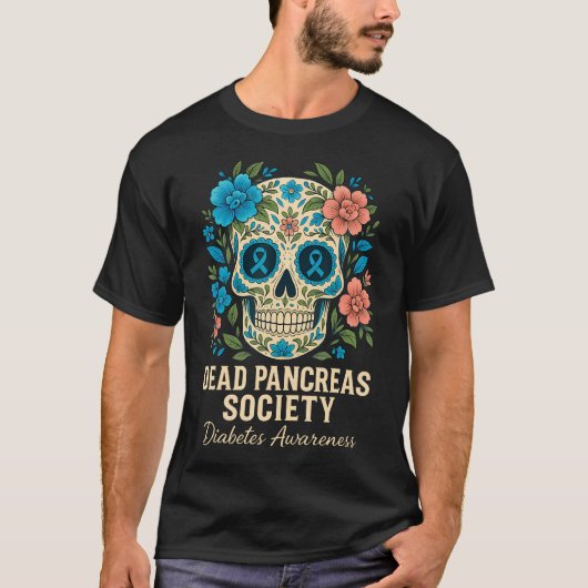 Dead Pancreas Society Sugar Diabetes Awareness Sku Tシャツ (正面)