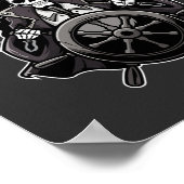 Dead Pirates Halloween Skeleton Pirate Graphic ポスター (角)