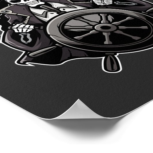 Dead Pirates Halloween Skeleton Pirate Graphic ポスター (角)