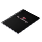 Dead Pretty Floral Skull Spiral Notebook ノートブック (左側)