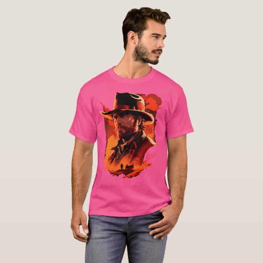 Dead Red Dead John Marston Gaming Tシャツ (正面フル)
