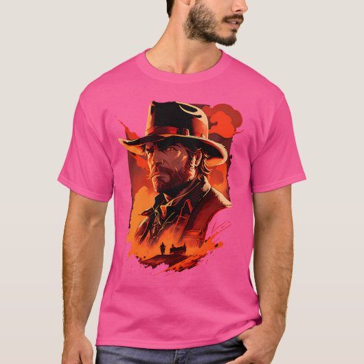 Dead Red Dead John Marston Gaming Tシャツ (正面)