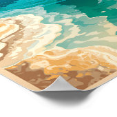 Dead Sea Illustration Travel Art Vintage ポスター (角)