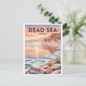 Dead Sea Jordan Vintage ポストカード (スタンド正面)
