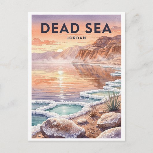 Dead Sea Jordan Vintage ポストカード (正面)