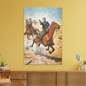 Dead Sure: 1870年代の米国騎兵部隊(co) キャンバスプリント (インサイチュ (リビング))