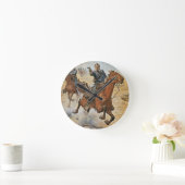 Dead Sure: 1870年代の米国騎兵部隊(co) ラウンド壁時計 (ホーム)