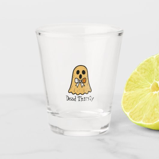 Dead Thirsty – Custom Halloween Shot Glass ショットグラス (正面)