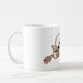 Dead Tired Skeleton Funny Halloween Coffee Mug コーヒーマグカップ (左)