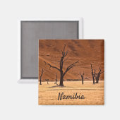 Dead Vlei Namibiaの景観写真と文字 マグネット (正面/裏面)