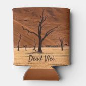 Dead Vlei Namibiaの景観写真と文字 缶クーラー (裏面)
