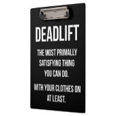 Deadlift -おもしろいな体育館のミーム-ノベルティのトレーニング クリップボード (左)