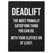 Deadlift -おもしろいな体育館のミーム-ノベルティのトレーニング クリップボード (裏面)