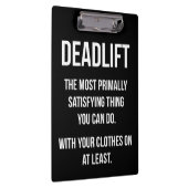 Deadlift -おもしろいな体育館のミーム-ノベルティのトレーニング クリップボード (右)