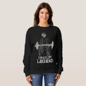 Deadlift Legend Gym Powerlifter Workout Weightlift スウェットシャツ (正面フル)