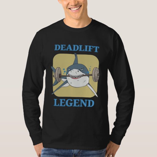 Deadlift Legend Powerlifter Bodybuilding Workout Tシャツ (正面)