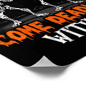 Deadlift Skeleton Weightlifter Bodybuilder Workout ポスター (角)