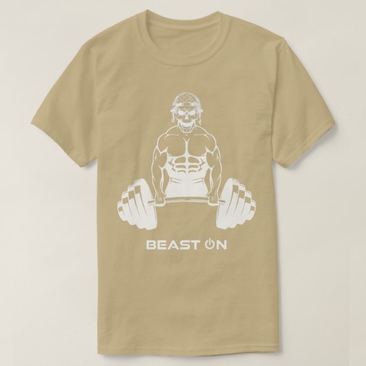 Deadlift SoldierBeast OnGymモチベーションフィットネス Tシャツ (デザイン正面)
