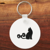 Deadlifting Cat Workout Gym Fitness Exercise Weigh キーホルダー (正面)