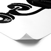 Deadlifting Cat Workout Gym Fitness Exercise Weigh ポスター (角)