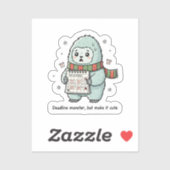 Deadline Monster Cute Sticker – Funny Productivity シール (シート)