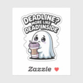 Deadline? More Like Dead Inside – Kawaii Ghost シール (シート)
