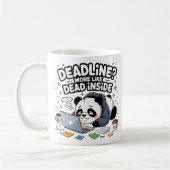 Deadline? More Like Dead Inside Mug – Kawaii Panda コーヒーマグカップ (左)