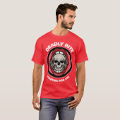 DEADLY BITE Skull in Red Lips |  Tシャツ (正面フル)