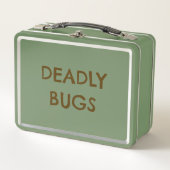 「DEADLY BUGS」毒虫面白ホラー金属ランチボックス メタルランチボックス (正面)
