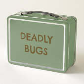 「DEADLY BUGS」毒虫面白ホラー金属ランチボックス メタルランチボックス (裏面)
