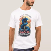 Deadly Elegance Blue Snake Gothic Fantasy Art Tシャツ (正面)
