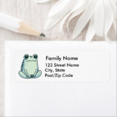 Deadpan, Chill, Zen Meditating Frog ラベル (インサイチュ)