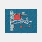 Deadside Nurse Blue Scrubs Funny Skeleton Doctor M フリースブランケット (正面(横))