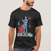 Deadside Nurse Blue Scrubs Funny Skeleton Doctor M Tシャツ (正面)
