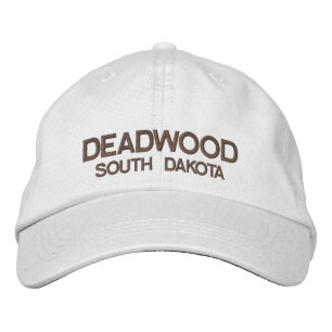 Deadwood*サウスダコタのパーソナライズで調節可能な帽子 刺繍入りキャップ