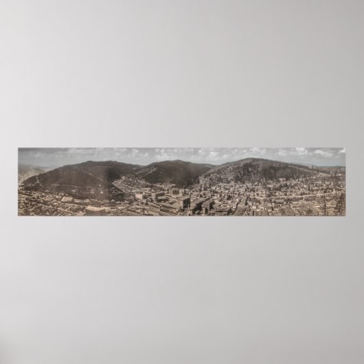 DEADWOOD South Dakotaの歴史的なパノラマ1902 ポスター (正面)