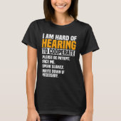 Deaf Awareness Hearing Aid Implant ASL Cooperate P Tシャツ (正面)