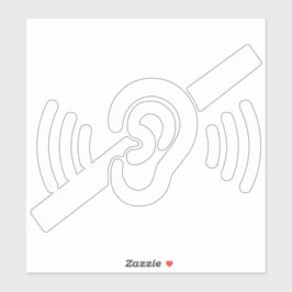 Deaf Driver On Board Emergency Safety Alert Car シール