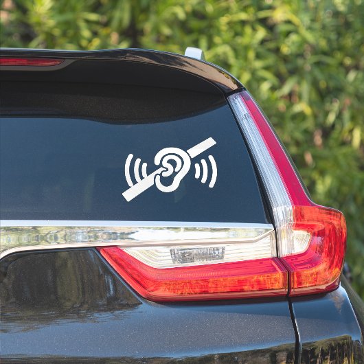 Deaf Driver On Board Emergency Safety Alert Car シール (車体側面)