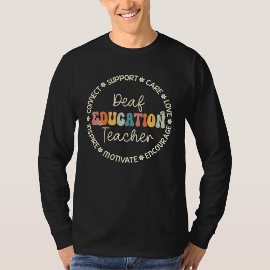 Deaf Education Teacher Appreciation Week Back to S Tシャツ (正面)