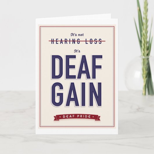Deaf Gain. greeting card カード (正面)