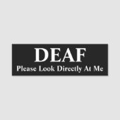 Deaf or Hard of Hearing 名札 (正面)