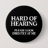 Deaf or Hard of Hearing 缶バッジ (正面)