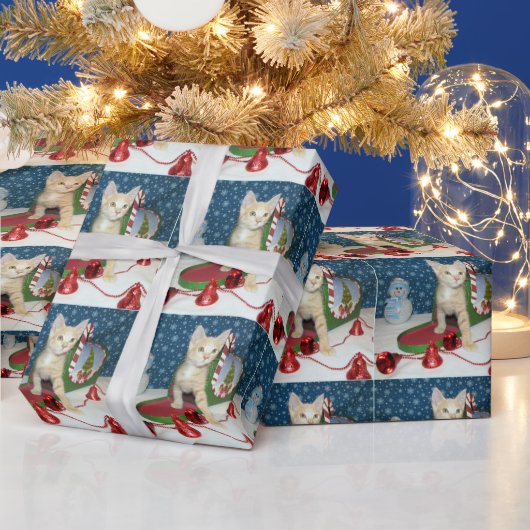 Deaglan's Christmas Card Mailbox (Cat / Kitten) ラッピングペーパー (クリスマス)
