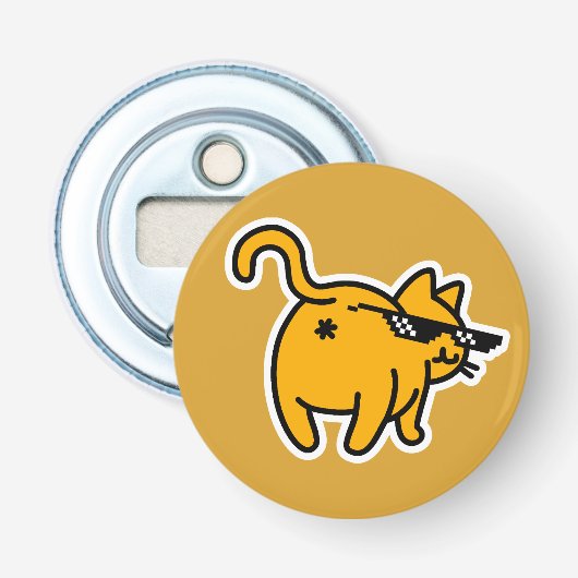Deal with It メガネ ミーム 楽しい 猫のお尻 栓抜き (正面)