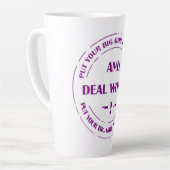 deal with pressure カフェラテマグ (左アングル)