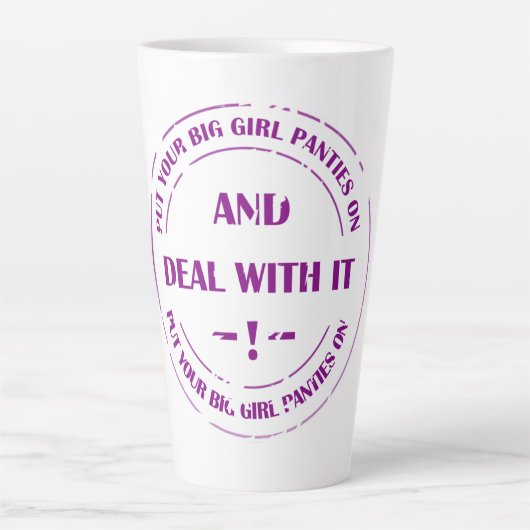 deal with pressure カフェラテマグ (正面)