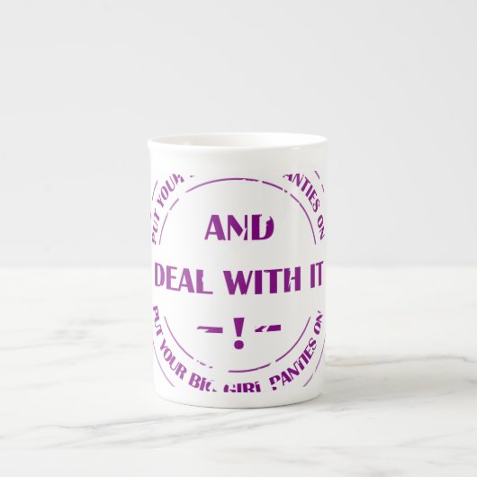 deal with pressure  ボーンチャイナマグカップ (正面)