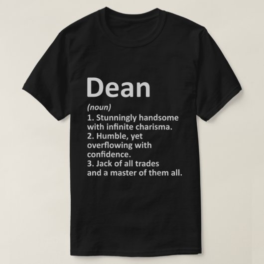 DEAN定義パーソナライズされた名おもしろい誕生日G Tシャツ (デザイン正面)