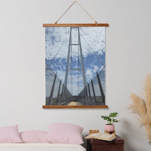 Dean Street Pedestrian Bridge Pathway to the Sky 吊り下げ型タペストリー (寝室)